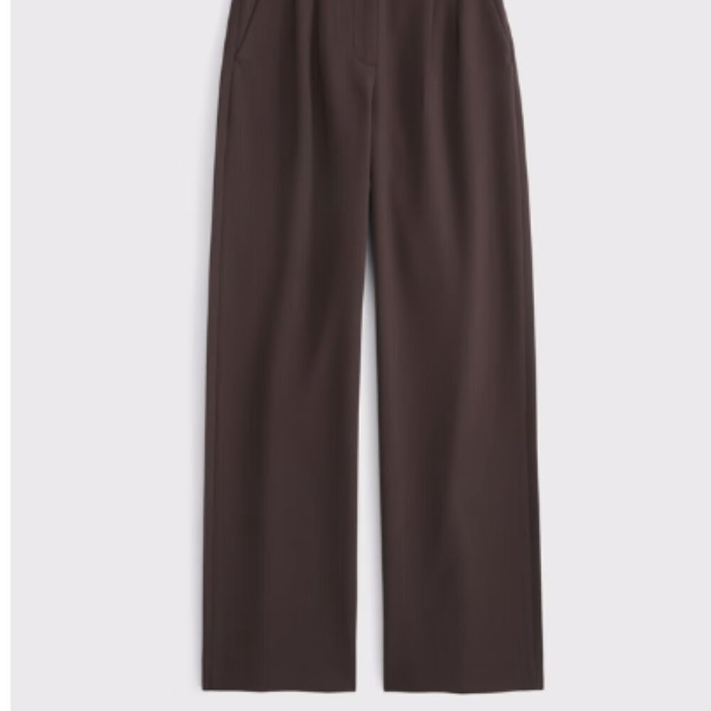 Abercrombie Curve Love A&F Sloane Tailored Wide Leg Pant - Picture 4 of 4